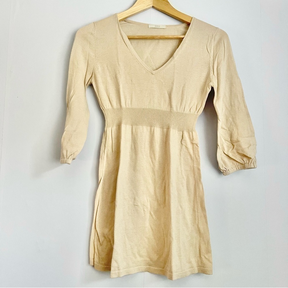 3/$20 ❤️ Marks & Spencer Tan Knit Lightweight Long Top UK 8/US 4